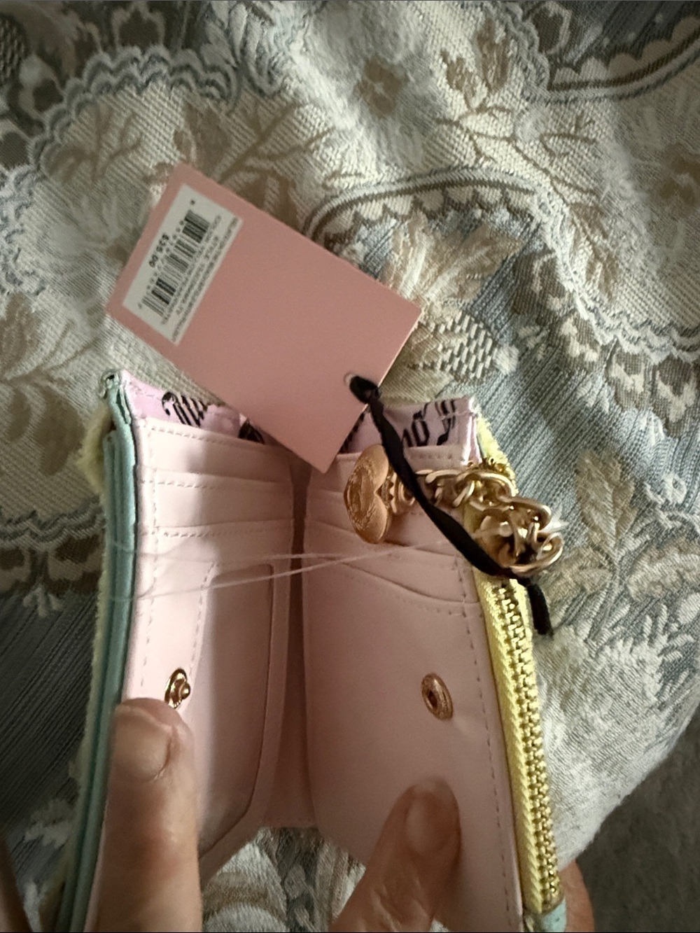 π Juicy Couture Gelato on the Beach Fold Wallet Card Case NWT Y2K - Picture 3 of 4
